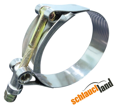 Edelstahlschelle 67-75mm T Bolzen *** Schlauchklemme Bolt Clamp W2 V2A rostfrei
