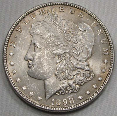 Download 1898-P Morgan Dollar Nice Original Bloom w/ Hints of Color CH UNC Coin AE818 | eBay