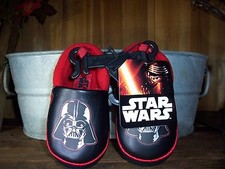 DISNEY STAR WARS DARTH VADER TODDLER SLIPPERS SIZE SMALL 5-6 RUBBER SOLES NEW
