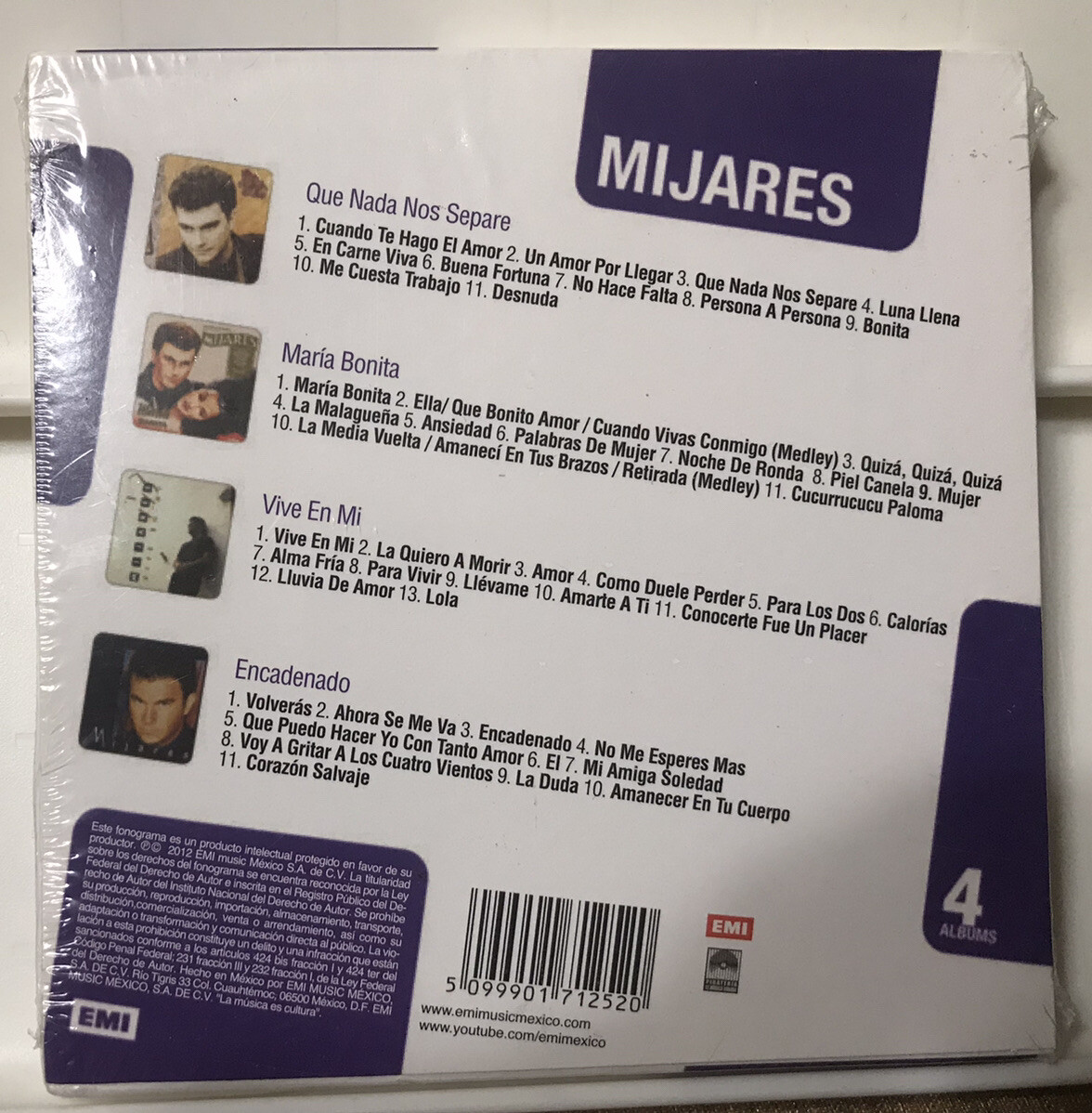 RARE 80s 4 CD Mijares Que Nada Nos Separe Maria Bonita Vive En Mi  Encadenado | eBay