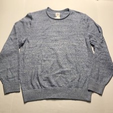 NWT Gap Men  s Pullover Knitted Sweater Crew Neck Long Sleeve Light Blue Sz Large