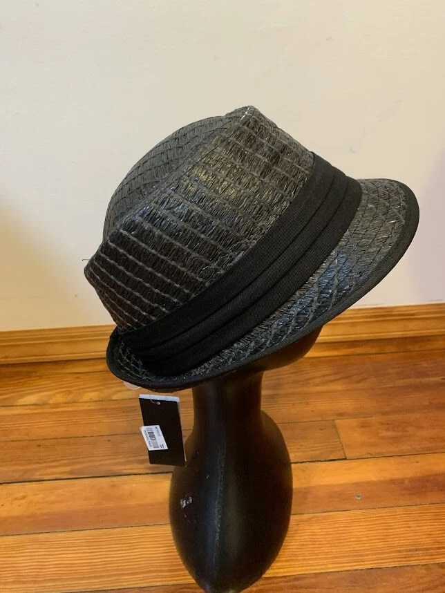 Sombrero Fedora Sean John Hombre Negro 100% Papel con Borde Talla Única Foto 3 de 4