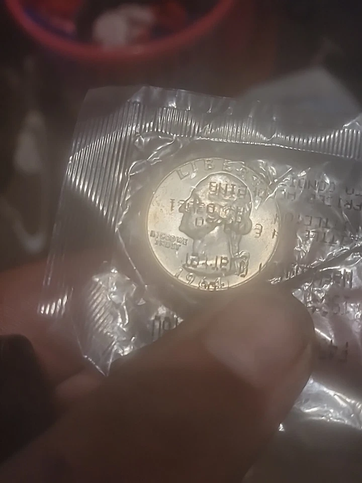 1964 Washington Quarter Certified IN COD WE TRUST MIS PRINT. - Image 2 of 4