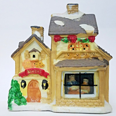 Wellington Square Bakery Cobblestone Corner 65909B U2 Winter Snow Inside Scene