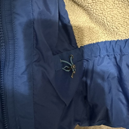 Lands End Kids Toddler Jacket Size 4 Small Blue Hooded Sherpa Lined Zipper - Picture 4 of 6