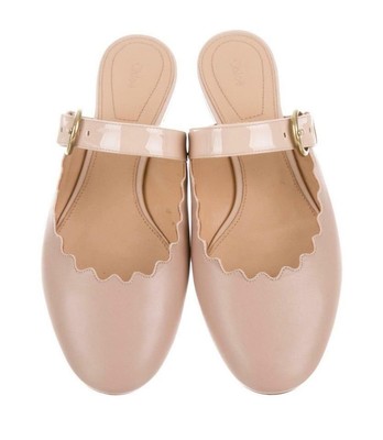 chloe lauren flat leather mary jane slide
