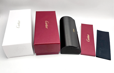 Authentic Cartier Glasses Packaging Set Large Box Case Cloth
