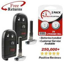 2 Remote Keyless Entry High Sec Key Fob Replacement for Jeep 4b (M3N-40821302)