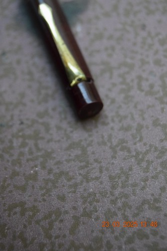 Vintage Mechanical Pencil 1.2mm–Burgundy Barrel–Brass Tip–Propel Only–Working - Picture 8 of 8