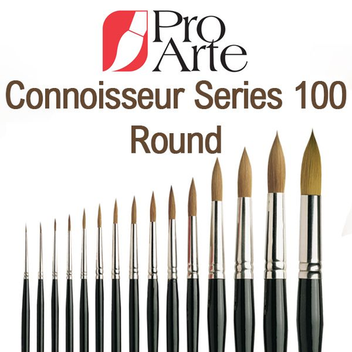 Pro Arte Series 100 Round Connoisseur Brush Artist Sable Watercolour Paint Range - Picture 3 of 3