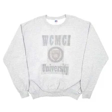 RUSSELL ATHLETIC Vintage 2000s WCMCI University USA Jumper Sweatshirt XL