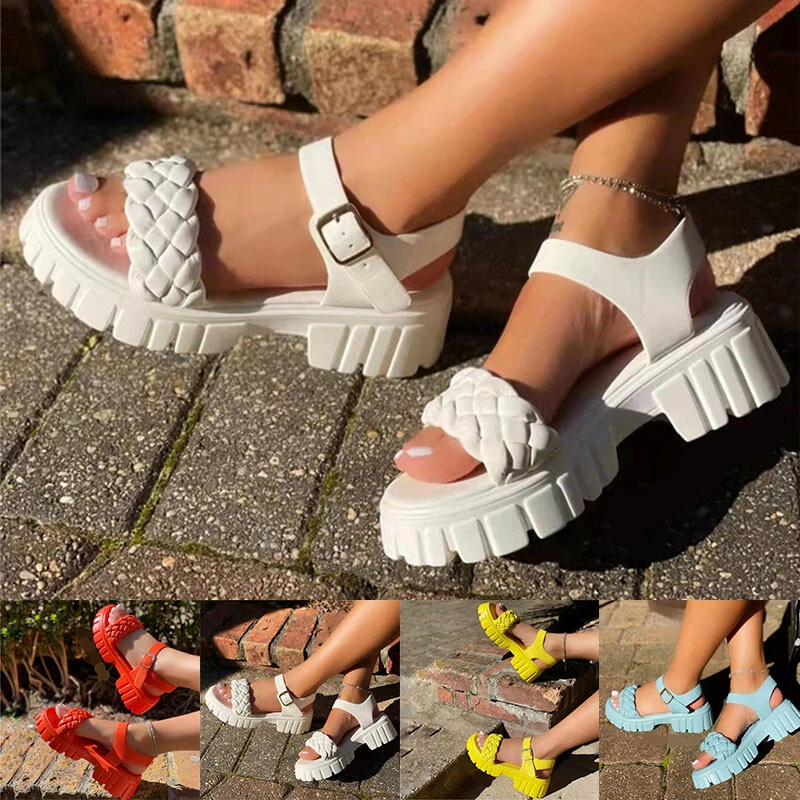 Platform braid sandal hot sale