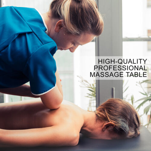Aluminium Portable Massage Table 2 Fold Beauty Therapy Bed Waxing 55cm BLACK - Picture 3 of 12