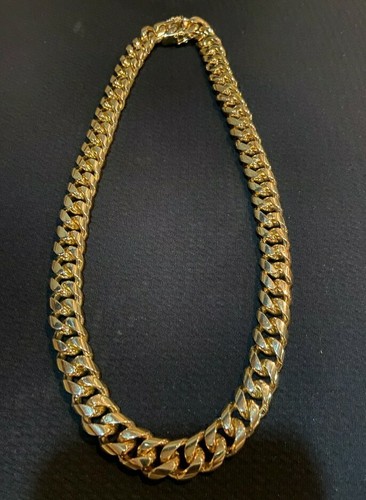 14K Solid Gold Miami Cuban Curb Link 22 