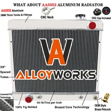 4-Row Radiator For 1960-1964 60 Buick Skylark LeSabre Electra Wildcat Special V8