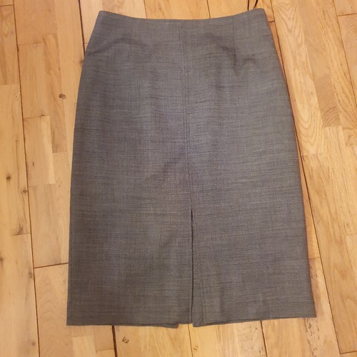 Jaeger Wool Blend Skirt Suit Size 12 Womens Grey 2 piece - Picture 5 of 13