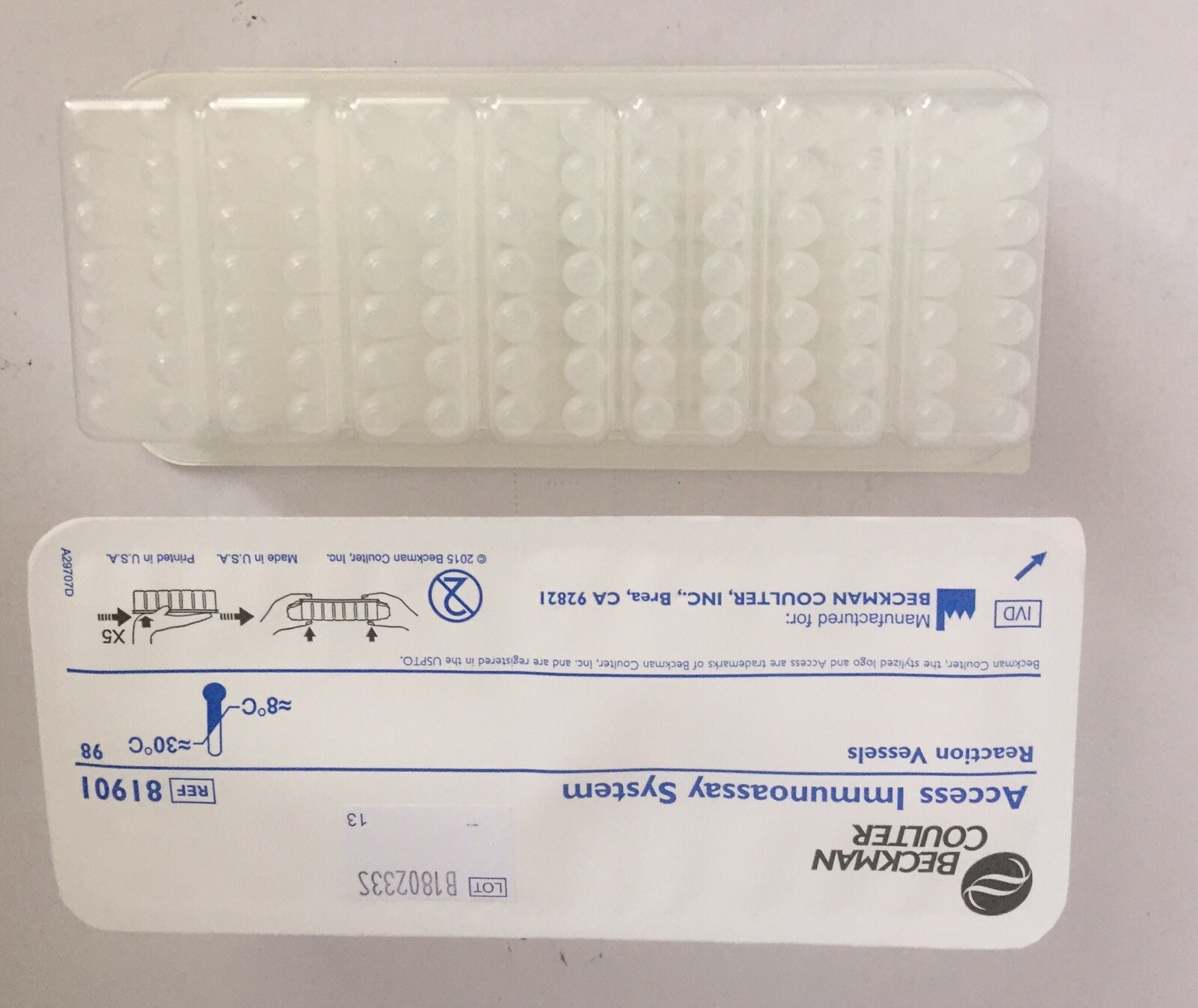 BECKMAN COULTER Access Immunoassay System (REF 81901) Reaction Vessels