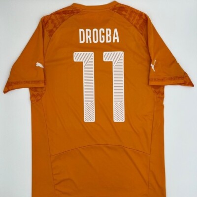 Drogba #11 Ivory Coast 2014/2015/2016 Home ORIGINAL Puma Soccer Jersey (M)
