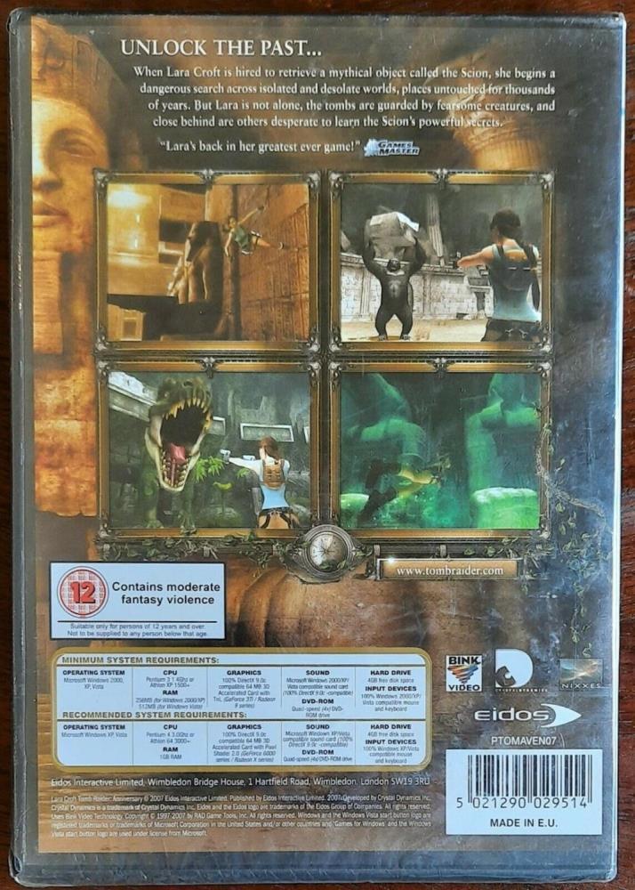 RARE PORTE CLÉ Tomb Raider Lara Croft Classic Sunglasses Figurine EUR