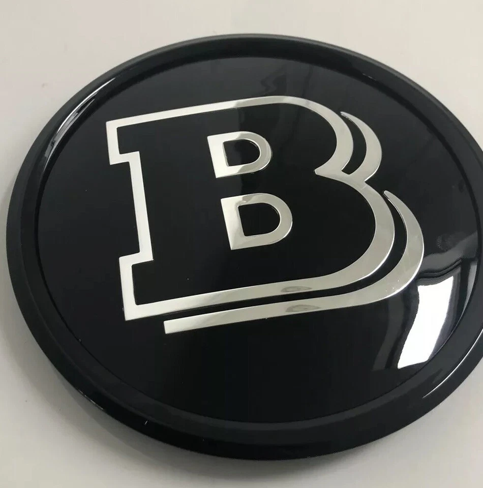  黑色 Brabus B 18.5 厘米格栅徽章适用于梅赛德斯奔驰 A B C E S 级 — 第 2/4 张图片