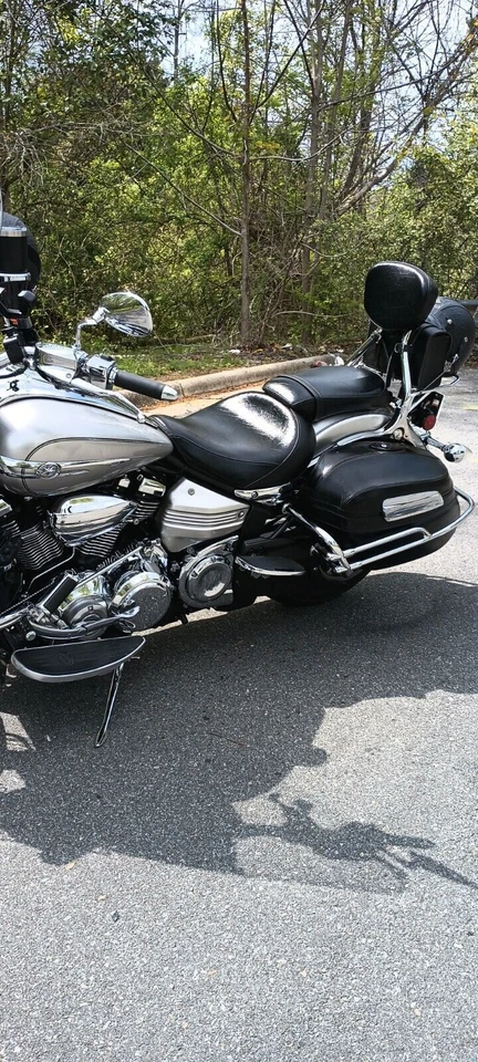 SIDEBAGS TRIM  RAILS BARS Saddlebags Guards Rear 4 YAMAHA Road liner Stratoliner - Image 2 of 4