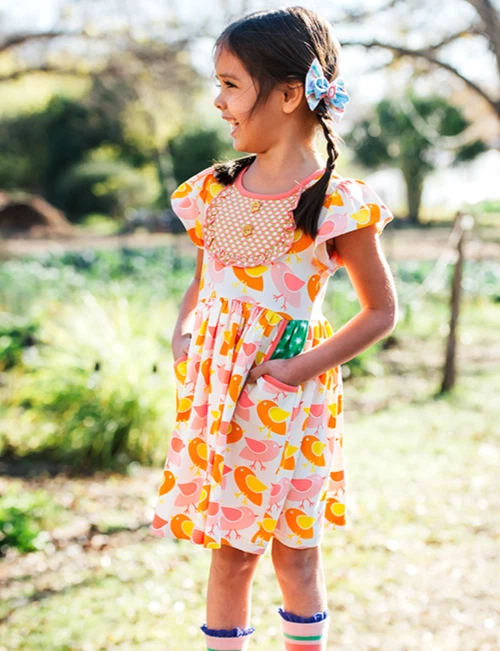 Girls Wildflowers clothing Best Day Ever bird dress size 8 NWT
