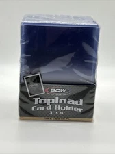BCW 3X4 Thick Card Toploaders 1 Pack of 25 for up to 59pt Point Cards