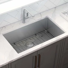 Ruvati 35-inch Undermount 16Gauge Rounded Corners Large Kitchen Sink – RVH7466