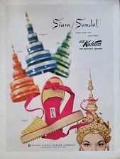 1952 womens US Rubber Kedettes Siam Sandals Jean Patchett vintage ad