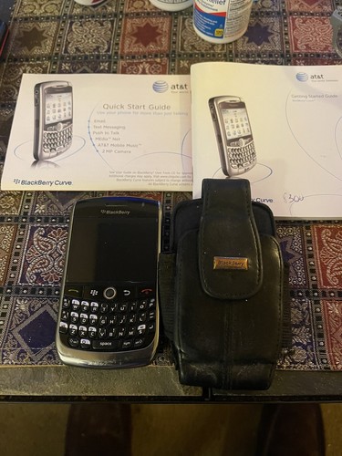 BlackBerry Curve 8300 - Black (AT&T) Smartphone Original Leather Case Unlock - Picture 1 of 8