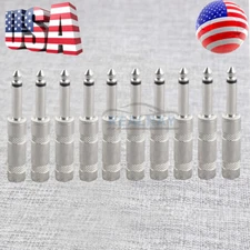 10pcs 1/4 MONO TS for Heavy Duty Male Audio Speaker Guitar Cable Connector Plug