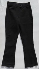 Vtg Black Snow Ski Pants Washable Stretch Wool USA Women  s 8 10 Tag 12 Long