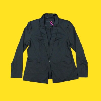 V BY VERY Women's Lovely Ponte Jacket, Padded Shoulders, Tailored Look, UK 16