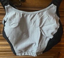 Glamorise Black/Grey Trim Wire-Free Sports Bra / 1106 / Size 38G / NWOT