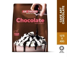 2X AIK CHENG CHOCOLATE 3IN1 - CAFE ART (480g/40g x 12 Sachets) + FREE GIFT