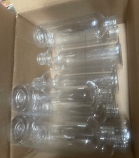 12 4oz CLEAR Plastic BOTTLES Dispenser 120ml Flip Top Pour Cap 5"x1.5" Bag