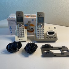 AT T EL52213 2-Handset Expandable Cordless Phone 2 Handsets, Light champagne