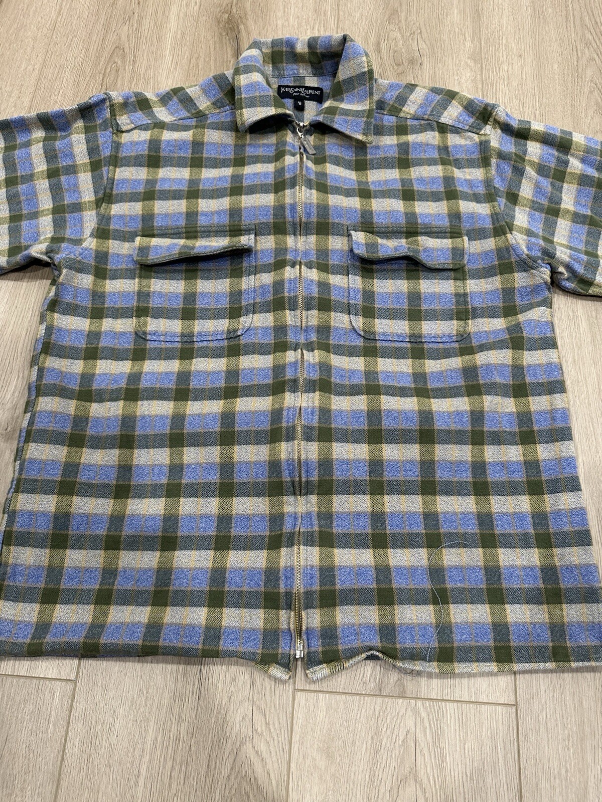 Giacca vintage Yves Saint Laurent YSL a quadri taglia media