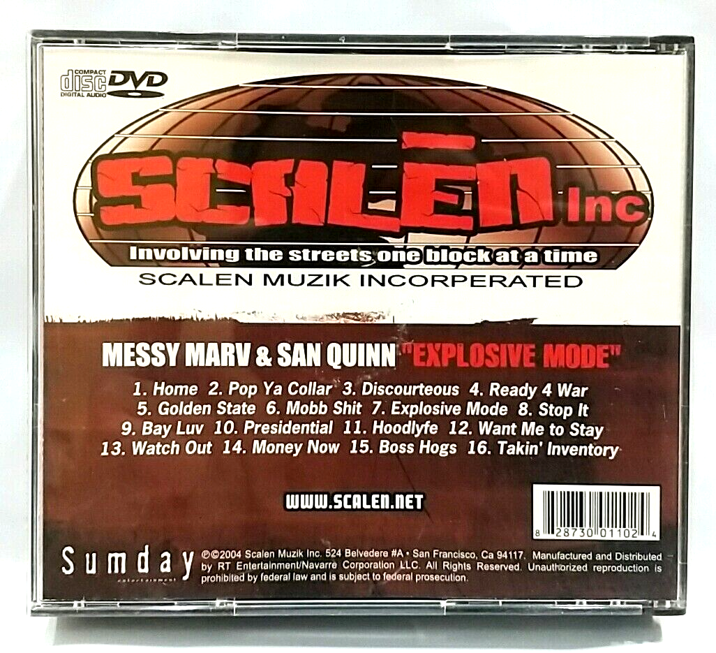 CD) Messy Marv & San Quinn – Explosive Mode, 2CD & 1DVD