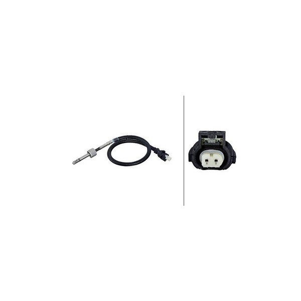 Hella Sensor, Abgastemperatur 6PT 010 376-471 FüR MERCEDES-BENZ, Hinten, Links-image