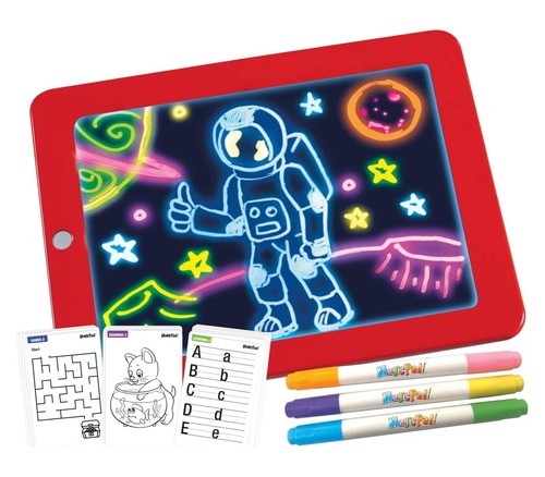 Lavagna Luminosa Bambini Tavoletta Grafica 6 Colori Schede Disegno Cancellabile - Foto 6 di 6