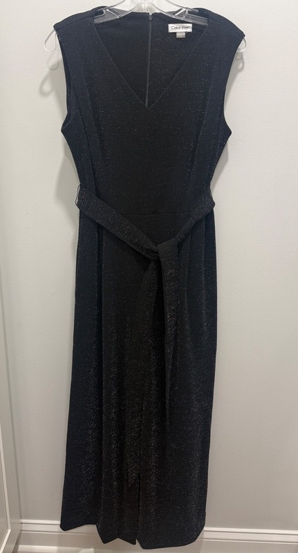 Calvin Klein Black Wide Leg Jumpsuit, Size 12