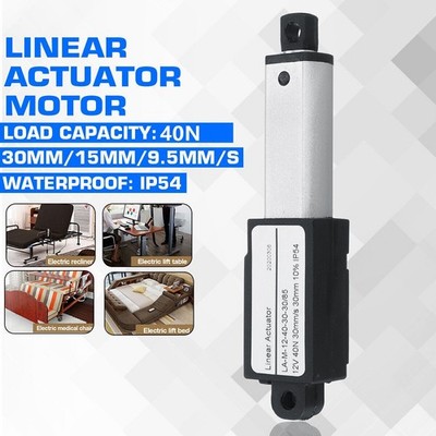 DC 12V Linearantrieb  30mm Stroke Length Mini Lift Electric Motor 30N/60N/90N