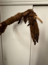 VINTAGE GENUINE FOX FUR STOLE WRAP SHAWL SCARF PELTS WITH HEAD AND TAILS