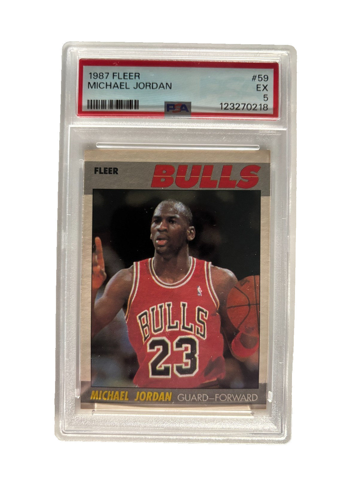 1987 FLEER #59 MICHAEL JORDAN PSA 5