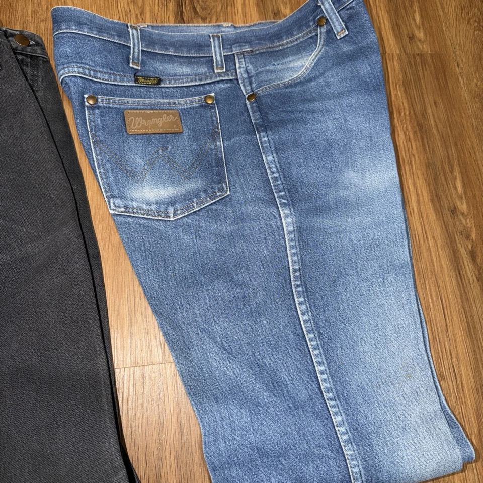 Lot of Wrangler 936Den & 936WBK Cowboy Cut Jeans Men's Size 36X32 Made in USA - Image 3 of 4