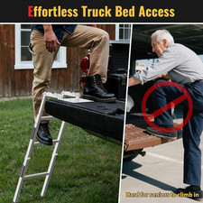 Tailgate Ladder for Pickup Trucks Bed Universal Fit Adjustable 45" Foldable Ladd