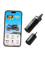 Motorcycle Dash Cam Dual Channel QHD 2K 1080P, IP67 Waterproof Mini Motocam K6