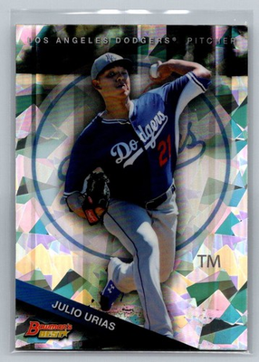 #ad Julio Urias 2015 Bowmans Best Atomic #TP 50 Los Angeles Dodgers $2.65