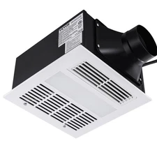 VEVOR 110 CFM Bathroom Exhaust Fan 1.5sones 1500W Heating Low Noise with Light